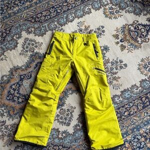 Bright Yellow Kids Casual Pants